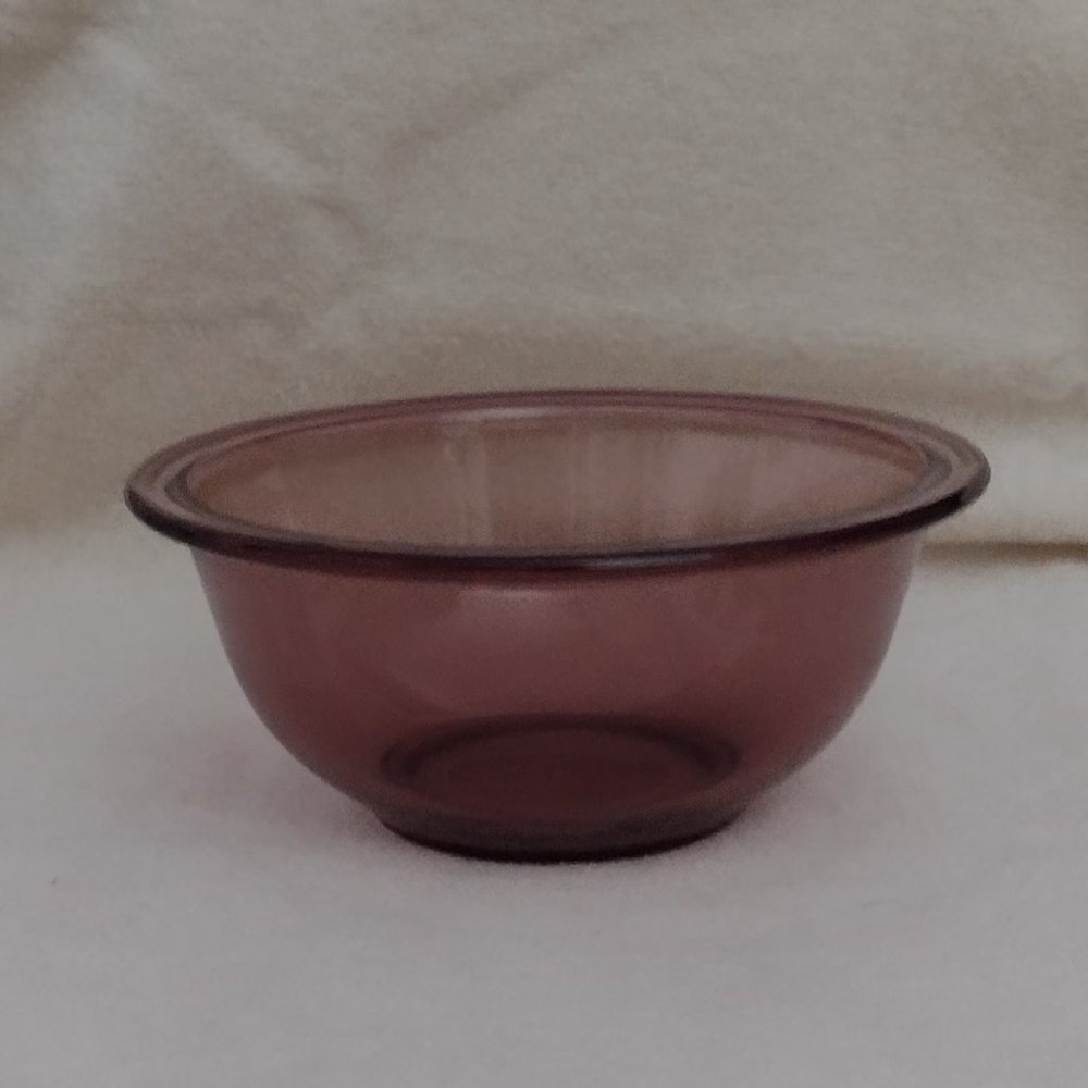 Vintage Pyrex Cranberry Glass Bowl #322 b600